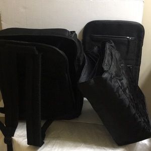 Black Backpack Inside File Laptop Sleeve Set